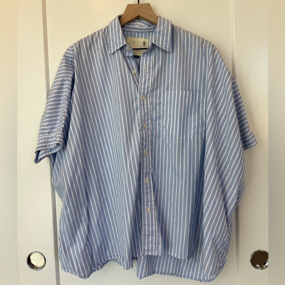 R13 Oversized Boxy Button Up Shirt